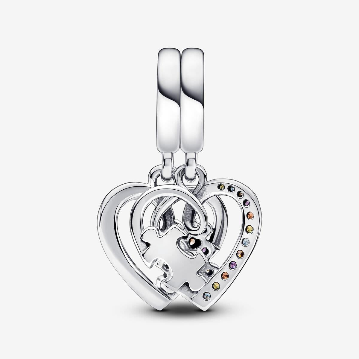 Puzzleteil Herzen Teilbarer Freundschafts- Charm-Anhänger Puzzleteil Herzen Teilbarer Freundschafts- Charm-Anhänger